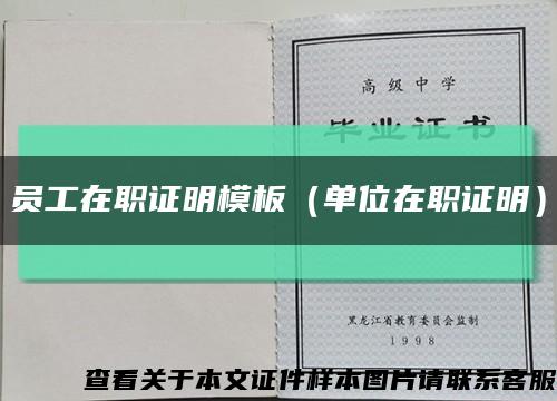 员工在职证明模板（单位在职证明）缩略图