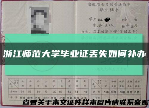 浙江师范大学毕业证丢失如何补办缩略图