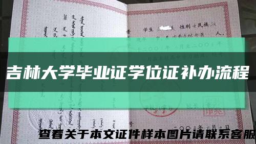 吉林大学毕业证学位证补办流程缩略图