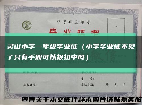 灵山小学一年级毕业证（小学毕业证不见了只有手册可以报初中吗）缩略图