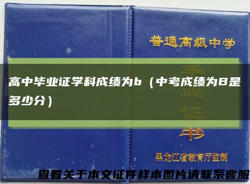 高中毕业证学科成绩为b（中考成绩为B是多少分）缩略图