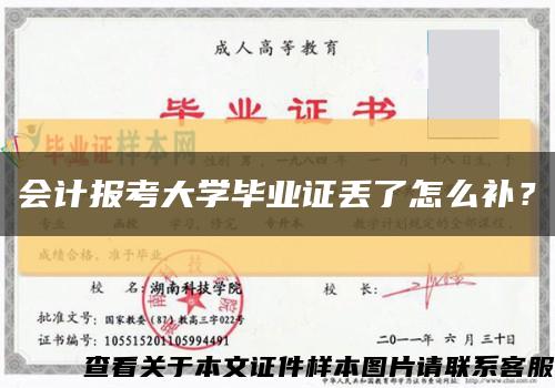 会计报考大学毕业证丢了怎么补？缩略图