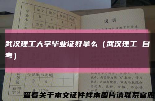 武汉理工大学毕业证好拿么（武汉理工 自考）缩略图