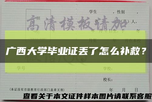 广西大学毕业证丢了怎么补救？缩略图