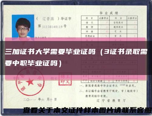 三加证书大学需要毕业证吗（3证书录取需要中职毕业证吗）缩略图