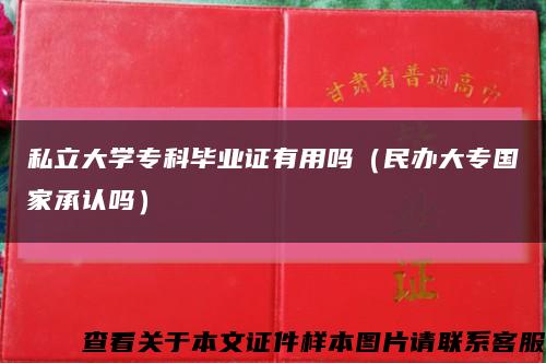 私立大学专科毕业证有用吗（民办大专国家承认吗）缩略图