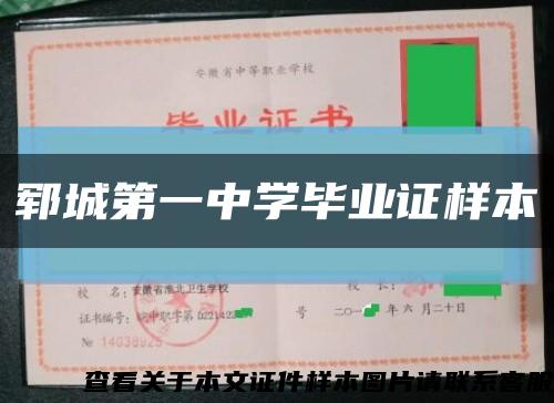 郓城第一中学毕业证样本缩略图