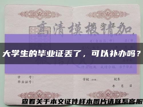 大学生的毕业证丢了，可以补办吗？缩略图