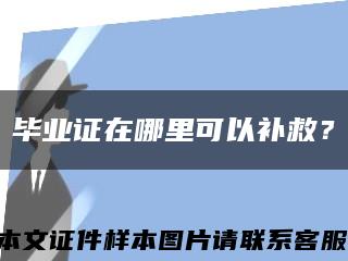 毕业证在哪里可以补救？缩略图