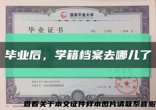 毕业后，学籍档案去哪儿了缩略图