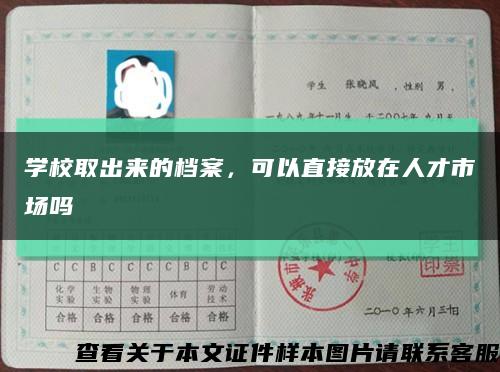 学校取出来的档案，可以直接放在人才市场吗缩略图