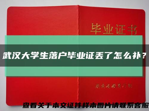 武汉大学生落户毕业证丢了怎么补？缩略图