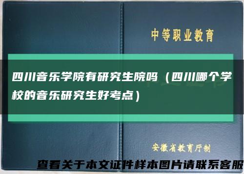 四川音乐学院有研究生院吗（四川哪个学校的音乐研究生好考点）缩略图