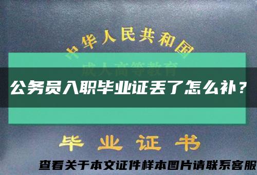 公务员入职毕业证丢了怎么补？缩略图