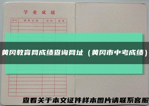 黄冈教育网成绩查询网址（黄冈市中考成绩）缩略图