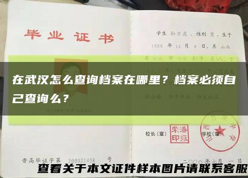 在武汉怎么查询档案在哪里？档案必须自己查询么？缩略图