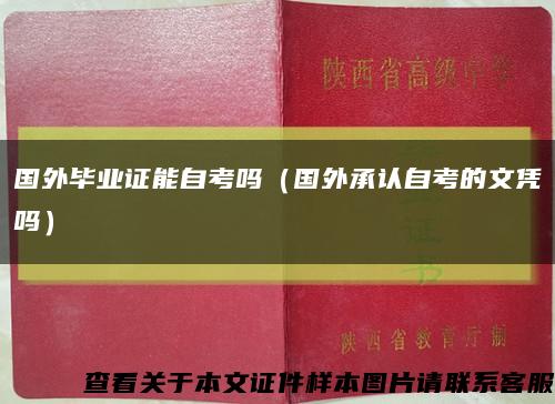 国外毕业证能自考吗（国外承认自考的文凭吗）缩略图