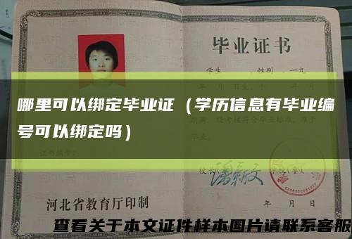 哪里可以绑定毕业证（学历信息有毕业编号可以绑定吗）缩略图