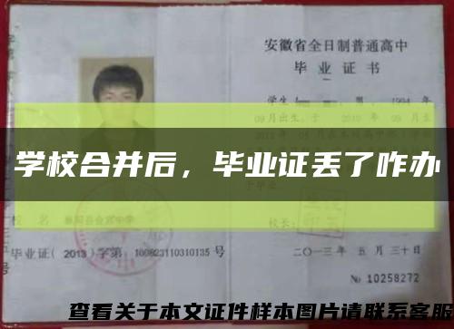 学校合并后，毕业证丢了咋办缩略图