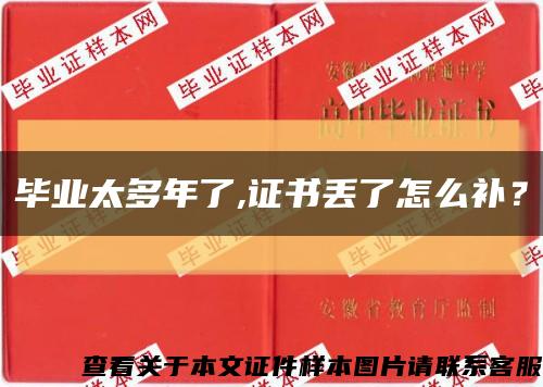 毕业太多年了,证书丢了怎么补？缩略图