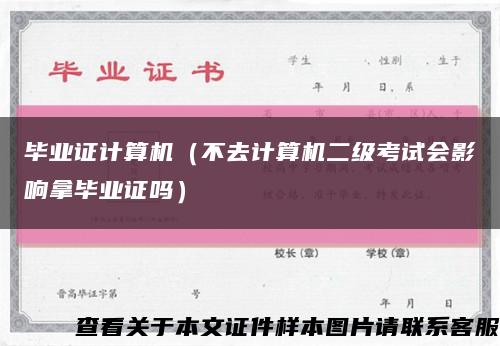 毕业证计算机（不去计算机二级考试会影响拿毕业证吗）缩略图