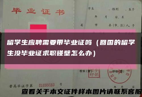 留学生应聘需要带毕业证吗（回国的留学生没毕业证求职碰壁怎么办）缩略图