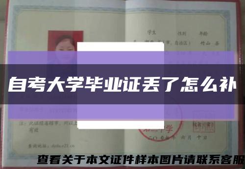 自考大学毕业证丢了怎么补缩略图