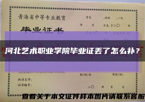 河北艺术职业学院毕业证丢了怎么补？缩略图