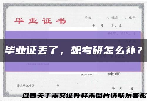 毕业证丢了，想考研怎么补？缩略图