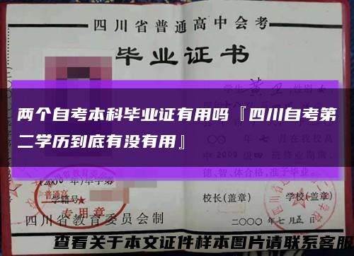 两个自考本科毕业证有用吗『四川自考第二学历到底有没有用』缩略图