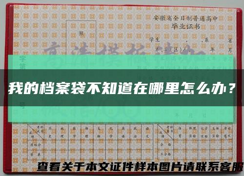 我的档案袋不知道在哪里怎么办？缩略图