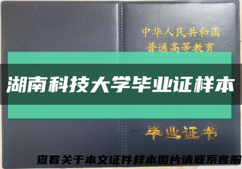 湖南科技大学毕业证样本缩略图