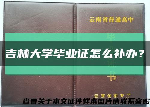 吉林大学毕业证怎么补办？缩略图