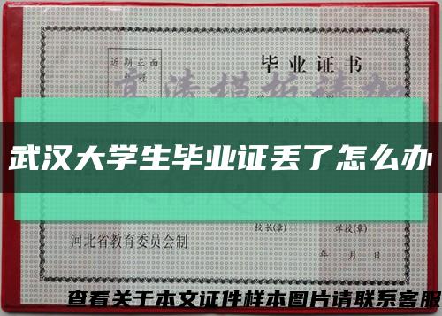 武汉大学生毕业证丢了怎么办缩略图