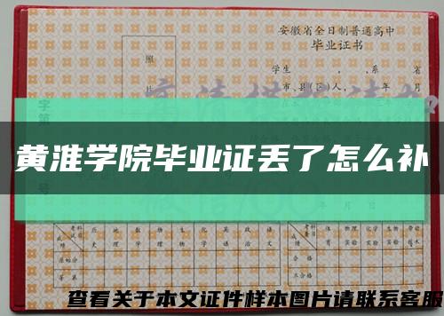 黄淮学院毕业证丢了怎么补缩略图