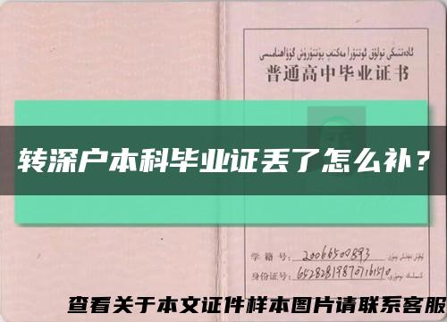 转深户本科毕业证丢了怎么补？缩略图