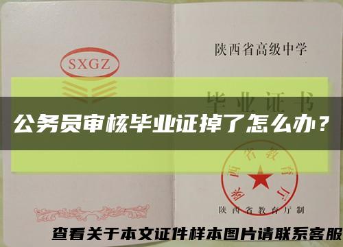 公务员审核毕业证掉了怎么办？缩略图