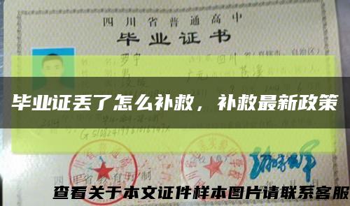 毕业证丢了怎么补救，补救最新政策缩略图