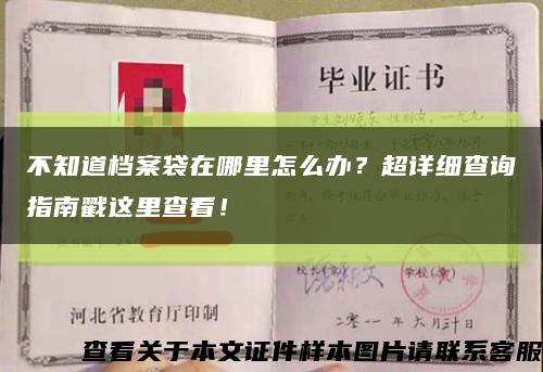 不知道档案袋在哪里怎么办？超详细查询指南戳这里查看！缩略图