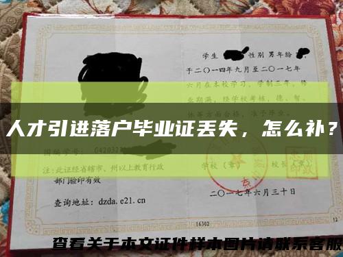 人才引进落户毕业证丢失，怎么补？缩略图