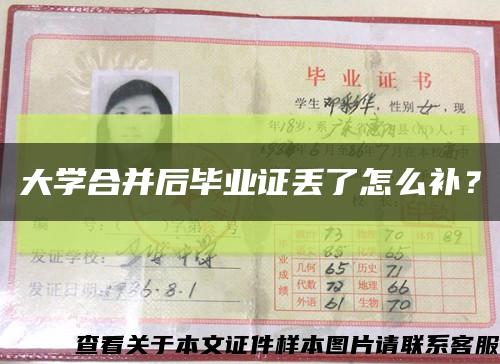 大学合并后毕业证丢了怎么补？缩略图