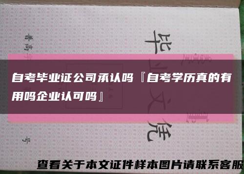 自考毕业证公司承认吗『自考学历真的有用吗企业认可吗』缩略图