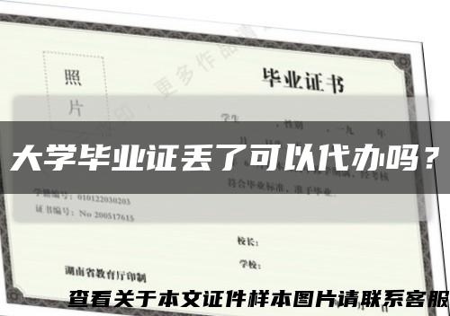 大学毕业证丢了可以代办吗？缩略图