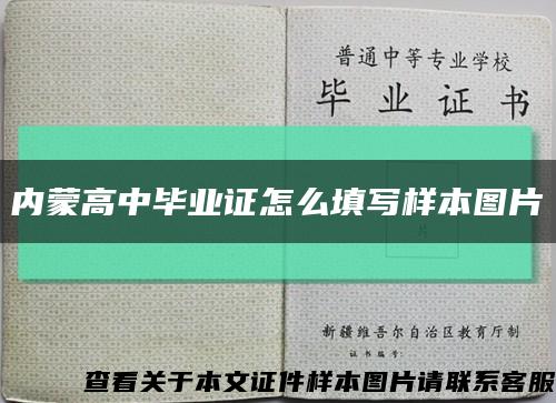 内蒙高中毕业证怎么填写样本图片缩略图