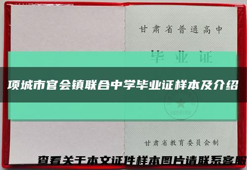 项城市官会镇联合中学毕业证样本及介绍缩略图