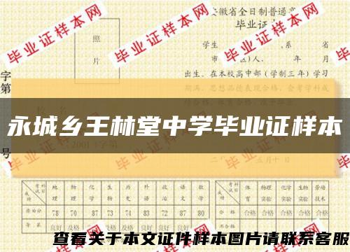 永城乡王林堂中学毕业证样本缩略图