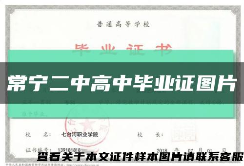 常宁二中高中毕业证图片缩略图