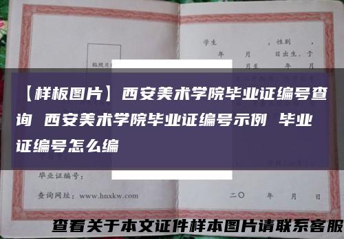 【样板图片】西安美术学院毕业证编号查询 西安美术学院毕业证编号示例 毕业证编号怎么编缩略图