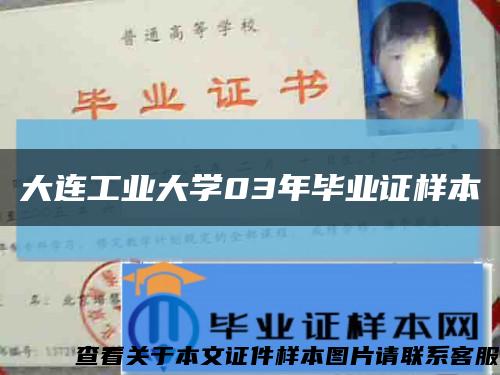 大连工业大学03年毕业证样本缩略图