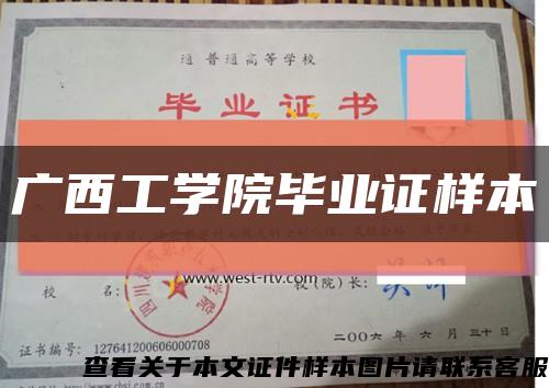 广西工学院毕业证样本缩略图